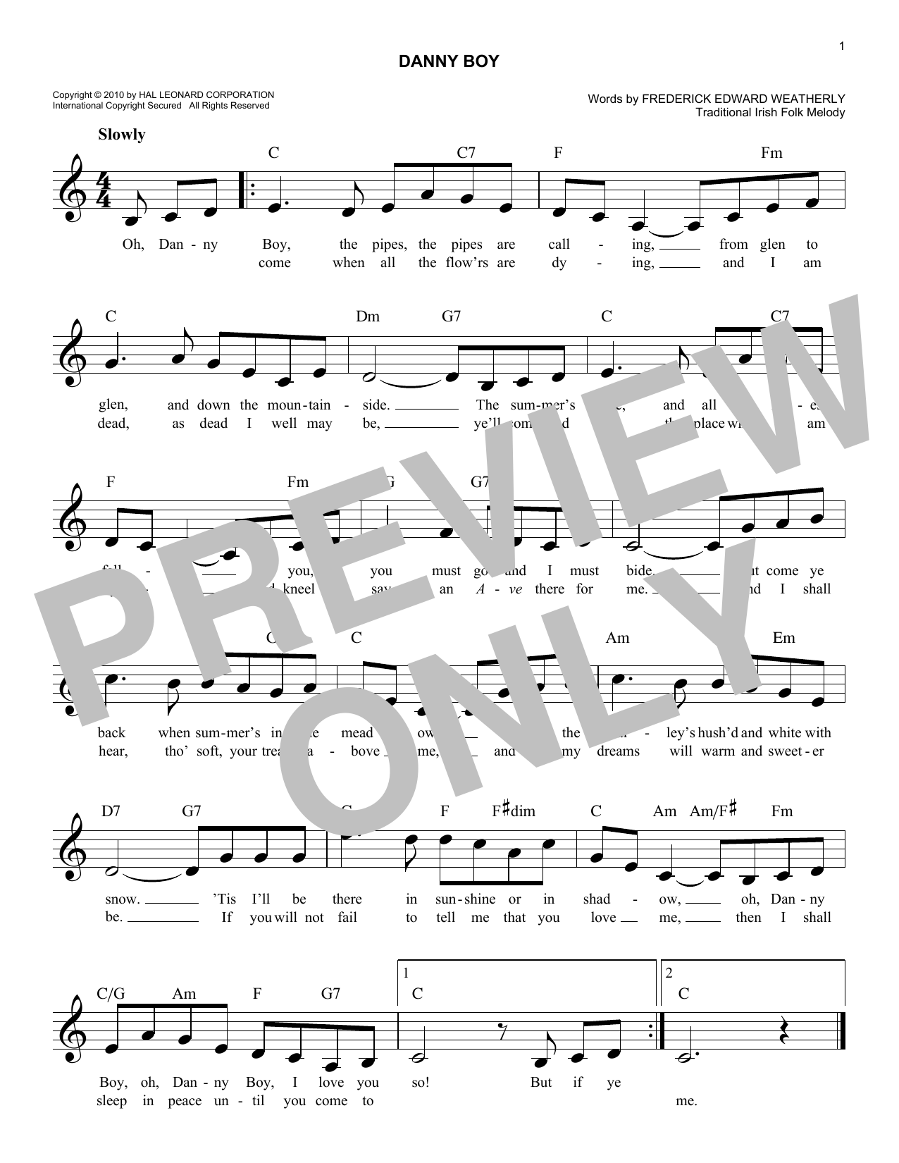 Produktgalerie: Seite 1 von 1 Danny Boy, Traditional Irish