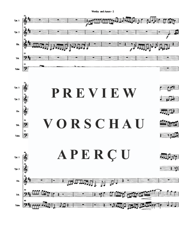 Produktgalerie: Seite 4 von 11 Worthy is the Lamb and Amen, , Blechbläser Quintett