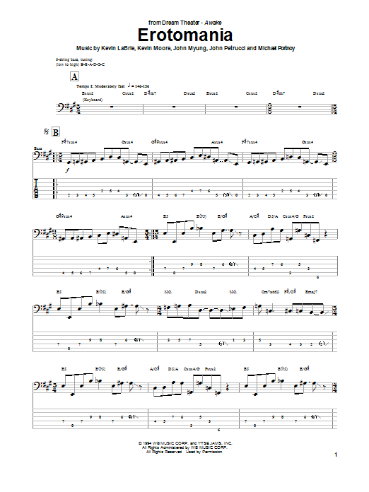 Produktgalerie: Seite 1 von 1 Erotomania, Dream Theater, E-Bass
