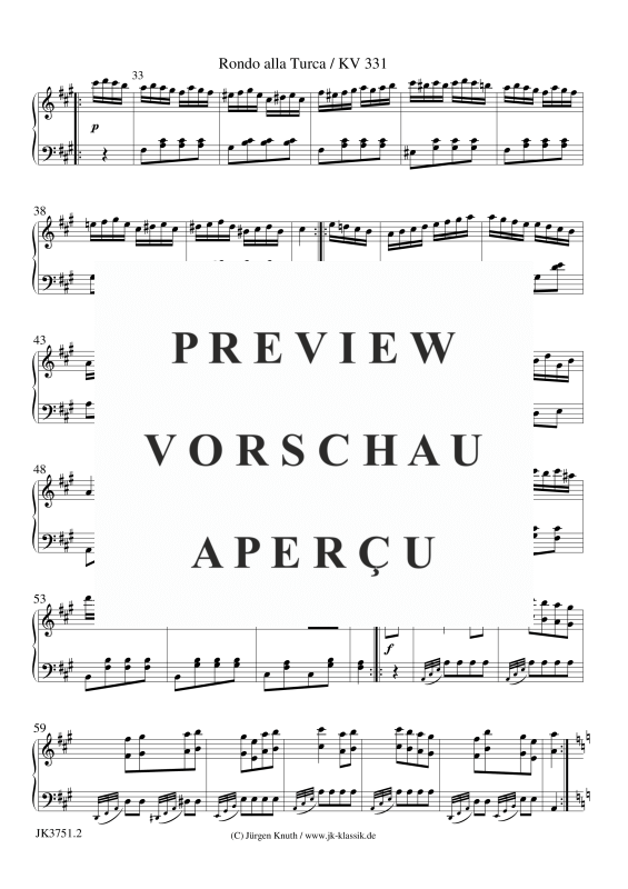 gallery: Rondo alla Turca / KV 331, , (piano solo)