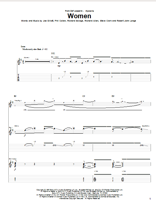Produktgalerie: Seite 1 von 1 Women, Def Leppard, Gitarre