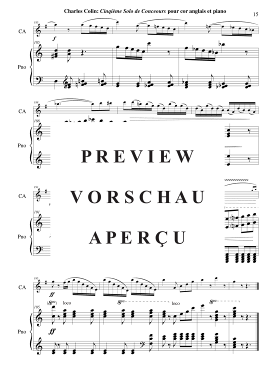Produktgalerie: Seite 16 von 21 Solo de Concours no. 5, Opus 45 , , (Englischhorn + Klavier)