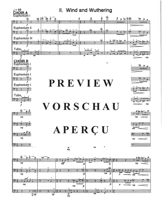 Produktgalerie: Seite 13 von 21 Two Pieces for Tuba/Euphonium Ensemble: Dark Towers, Wind and Wuthering , , (Tuba Ensemble EEET/EEET)