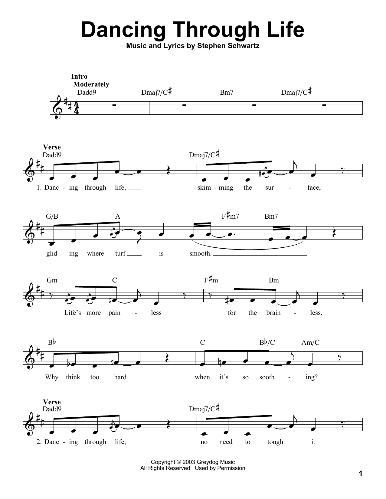 Produktbild zu: Dancing Through Life (from Wicked)