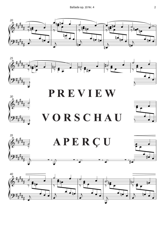 Produktgalerie: Seite 5 von 12 Ballade op. 10 Nr. 4 , , Klavier Solo