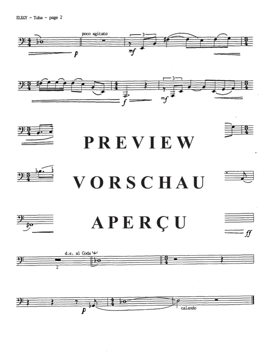 Product gallery: Page 7 of 7 Elegy , , (tuba + piano)