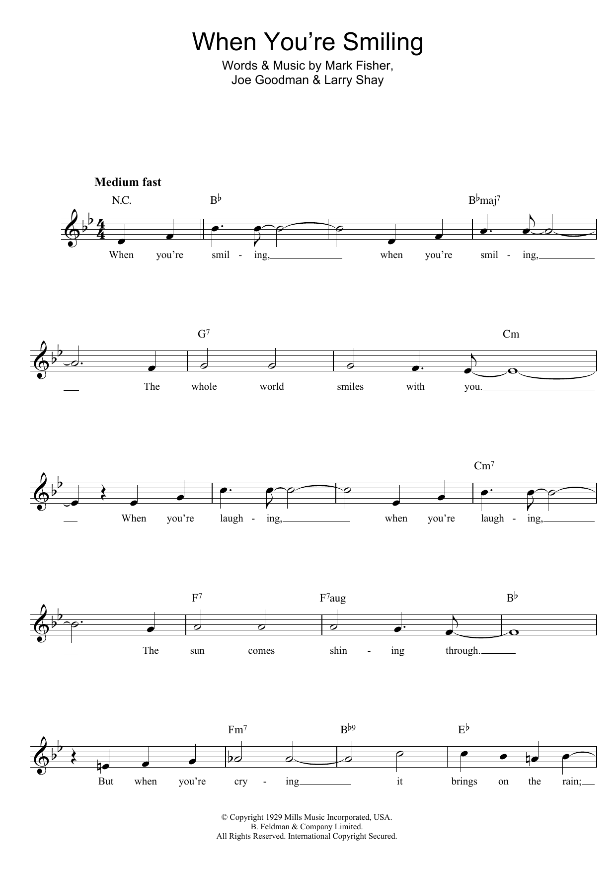 Produktbild zu: When You're Smiling (The Whole World Smiles With You)