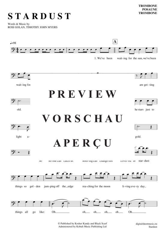 Product gallery: Page 2 of 4 Stardust , Lena, (Posaune / Bariton)