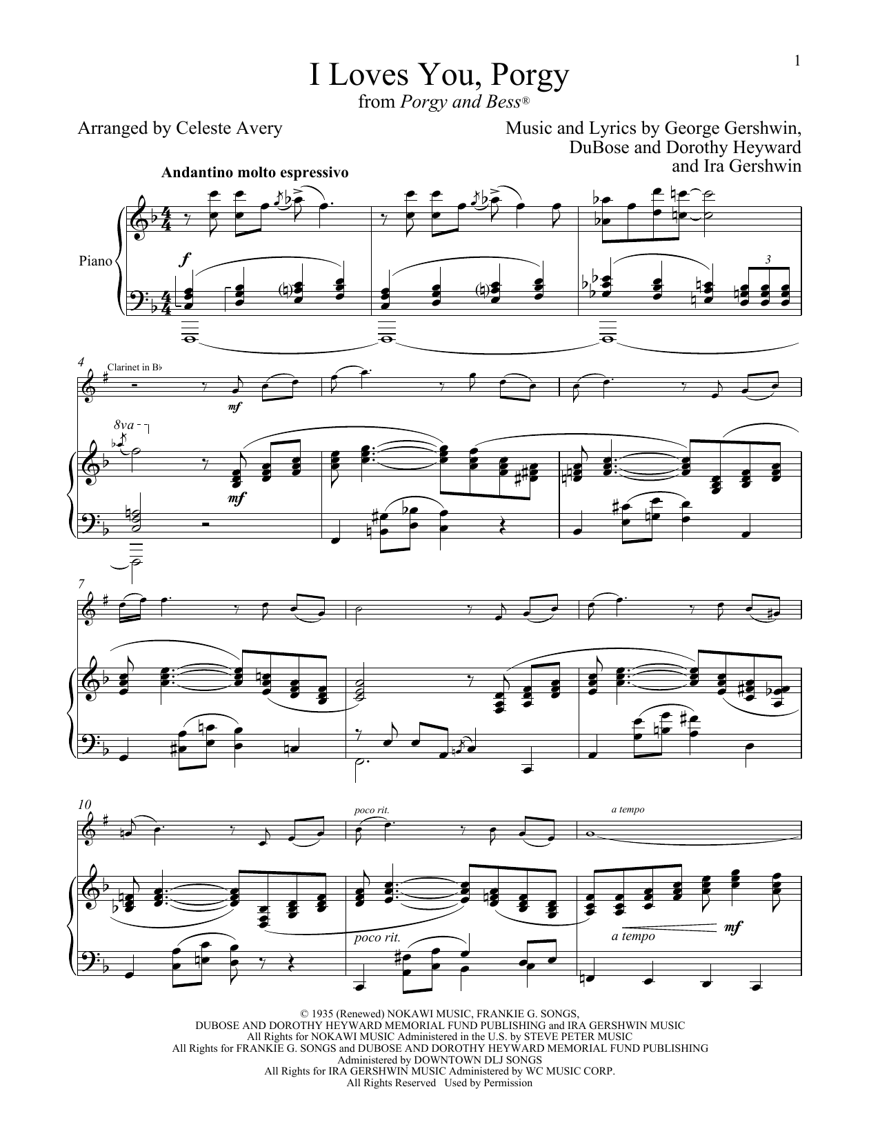 Product picture to: I Loves You, Porgy (from Porgy and Bess)