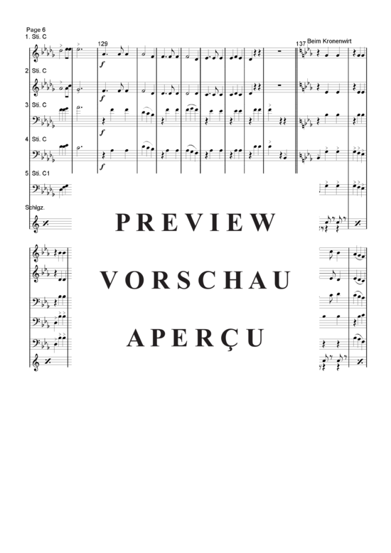 Produktgalerie: Seite 8 von 21 German-Schunkel-Medley , Blasorchester Fatamo, (Blechbläser Quintett - flexible Besetzung)