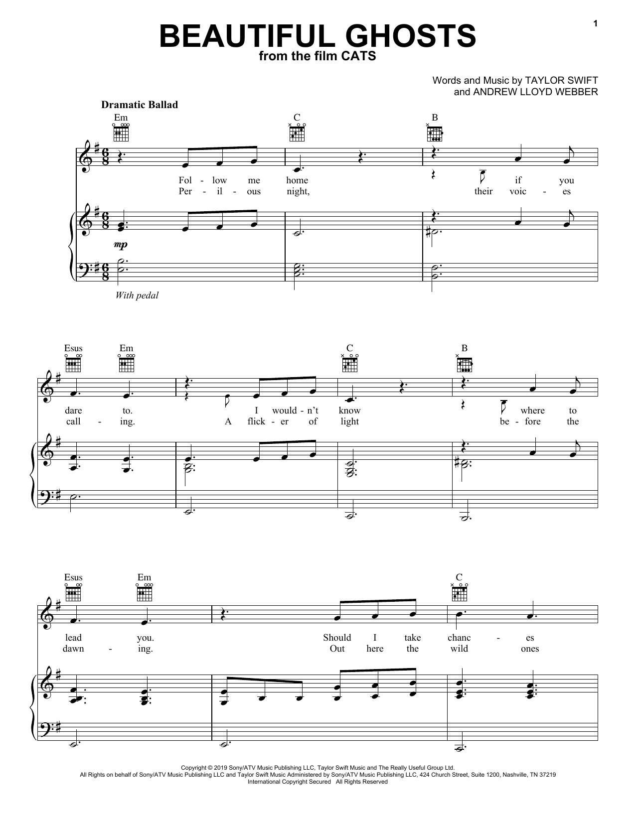 Produktbild zu: Beautiful Ghosts (from the Motion Picture Cats)