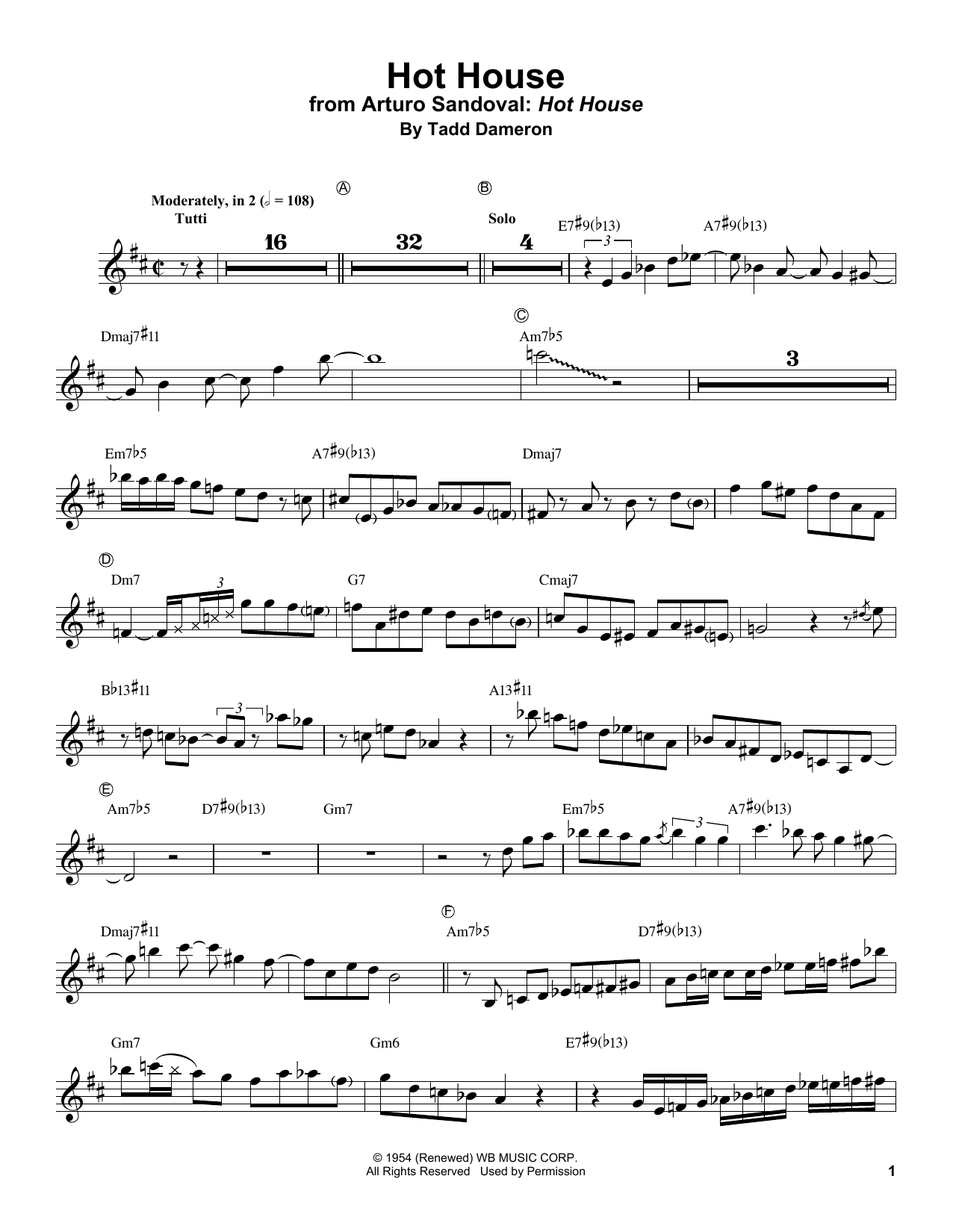 Produktgalerie: Seite 1 von 1 Hot House, Arturo Sandoval, Trompete
