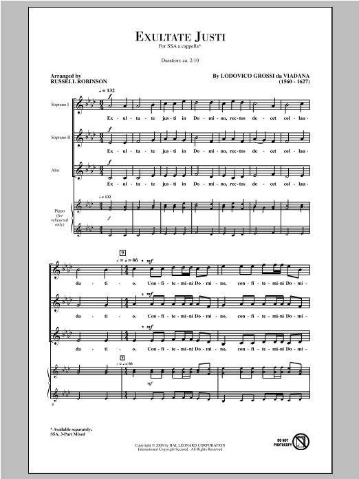 Produktgalerie: Seite 1 von 1 Exultate Justi, Russell Robinson, Chor