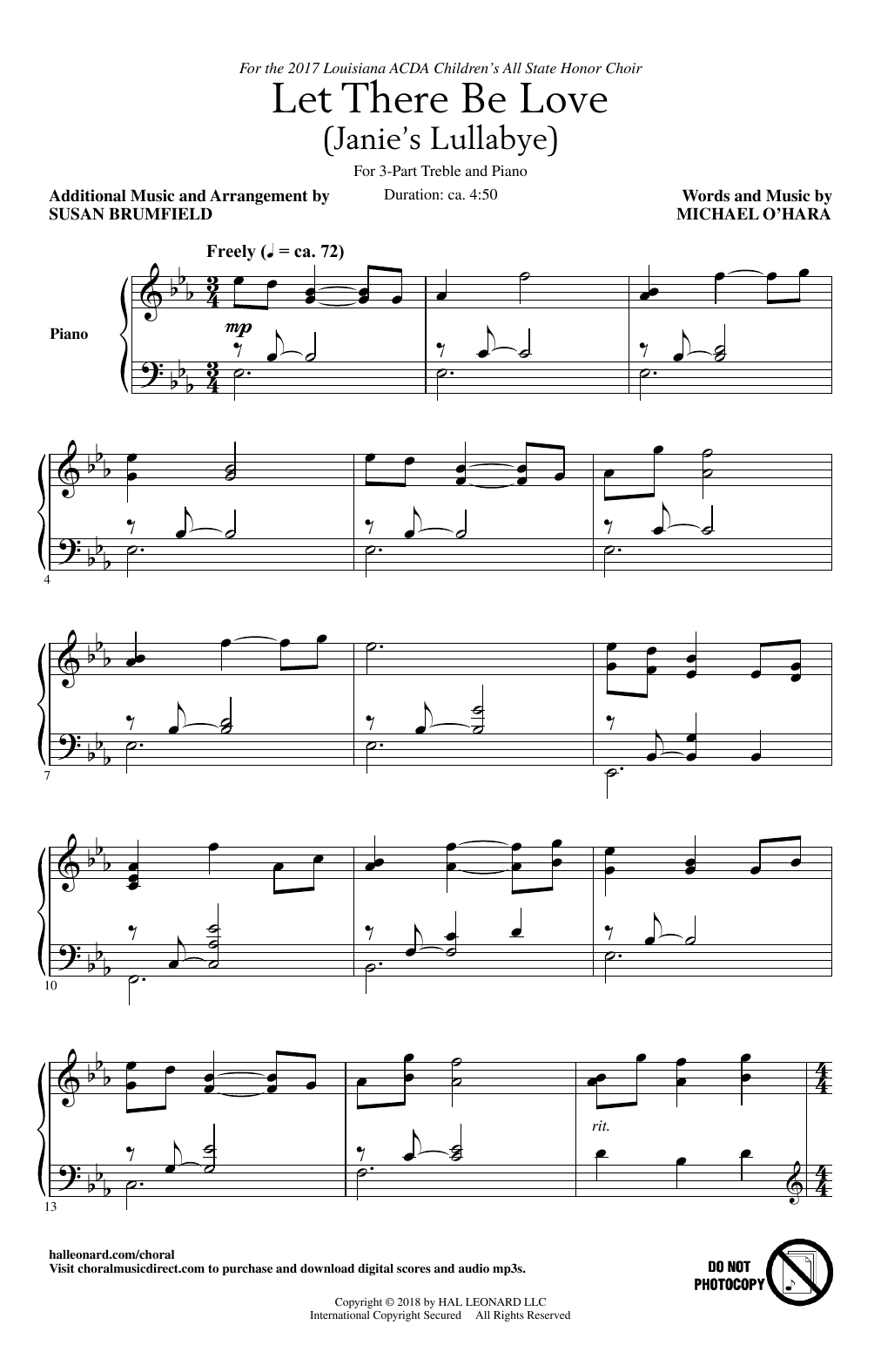 Produktbild zu: Let There Be Love (arr. Susan Brumfield)