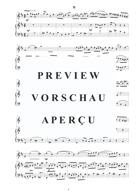 Produktgalerie: Seite 5 von 11 Flöten Sonate Nr. 1 H-Moll BWV 1014, , Flöte und Cembalo/Klavier
