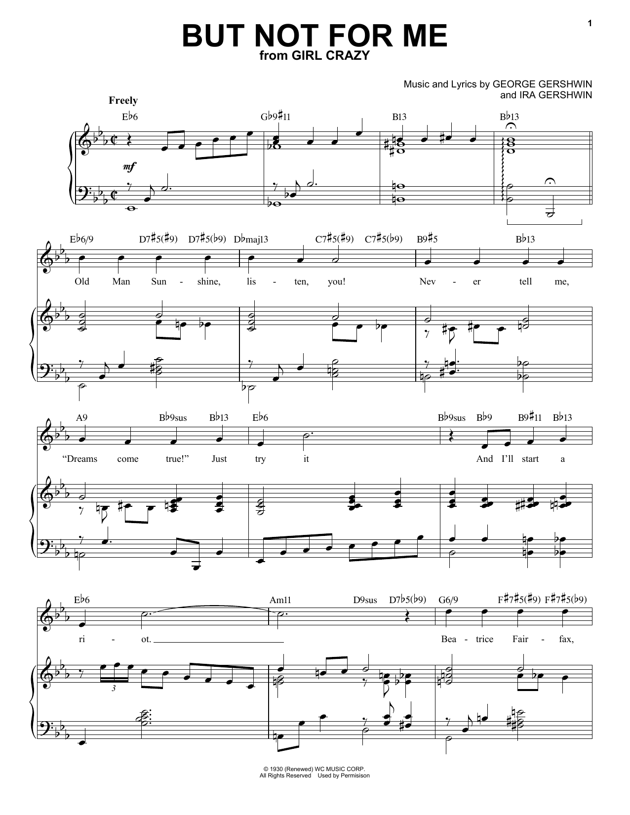 Product picture to: But Not For Me [Jazz version] (arr. Brent Edstrom)