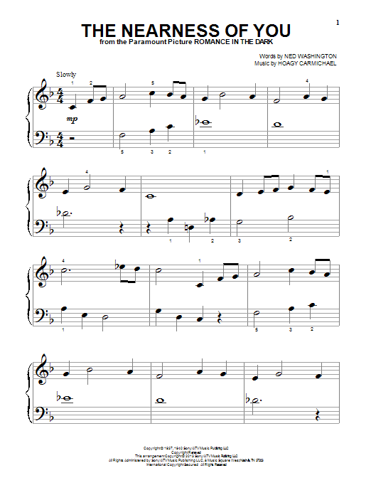 Produktgalerie: Seite 1 von 1 The Nearness Of You, Hoagy Carmichael, Klavier