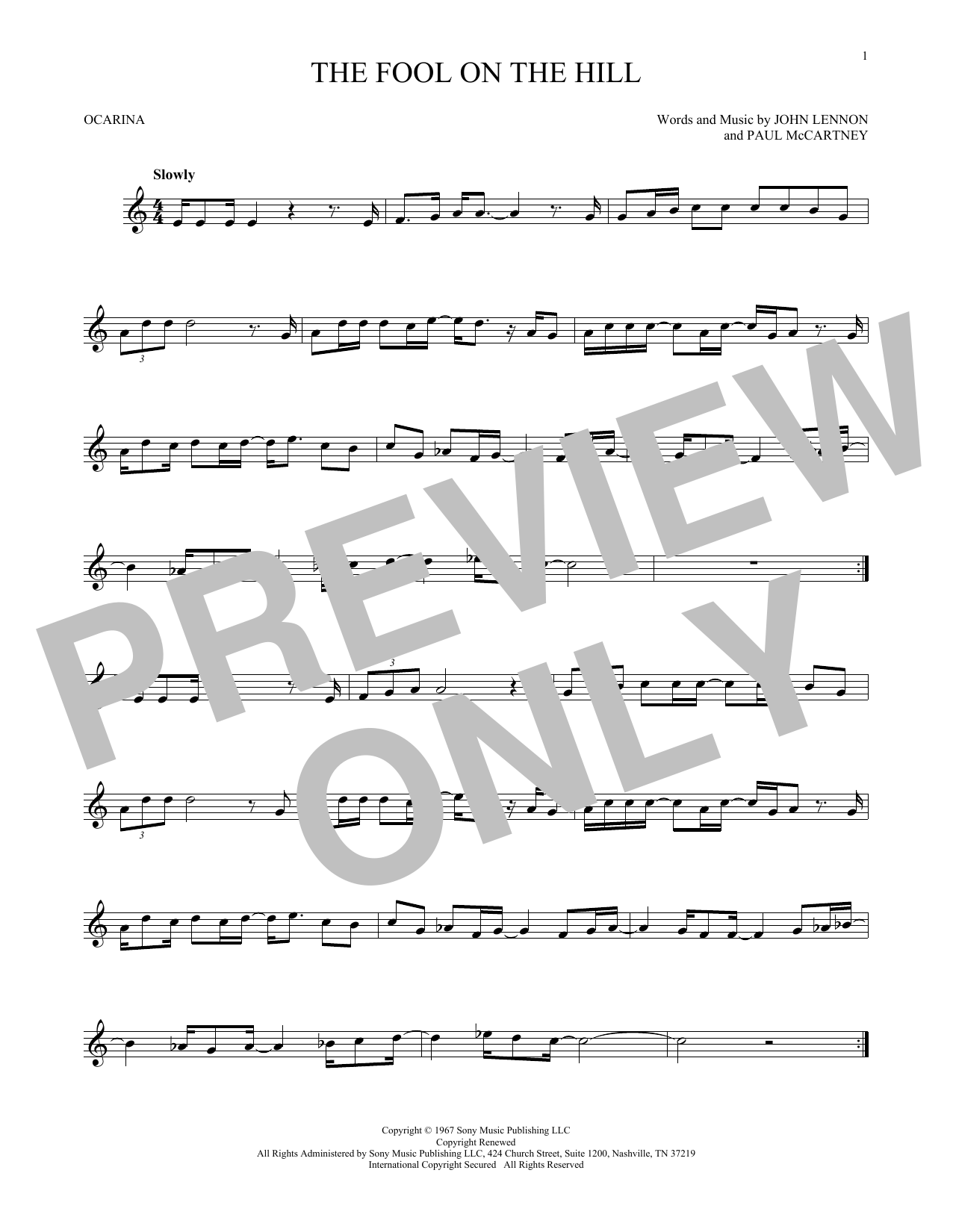 Product gallery: Page 1 of 1 The Fool On The Hill, The Beatles