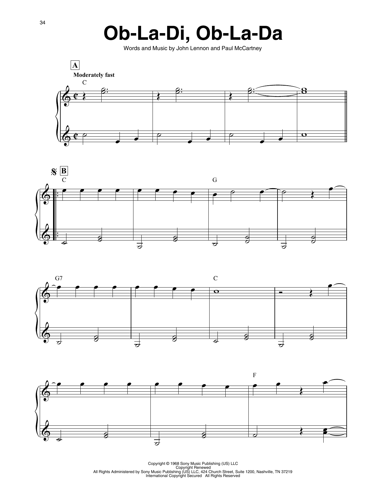 Produktgalerie: Seite 1 von 1 Ob-La-Di, Ob-La-Da (arr. Maeve Gilchrist), The Beatles, Harfe