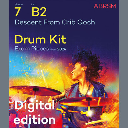 Product picture to: Descent From Crib Goch (Grade 7, list B2, from the ABRSM Drum Kit Syllabus 2024)
