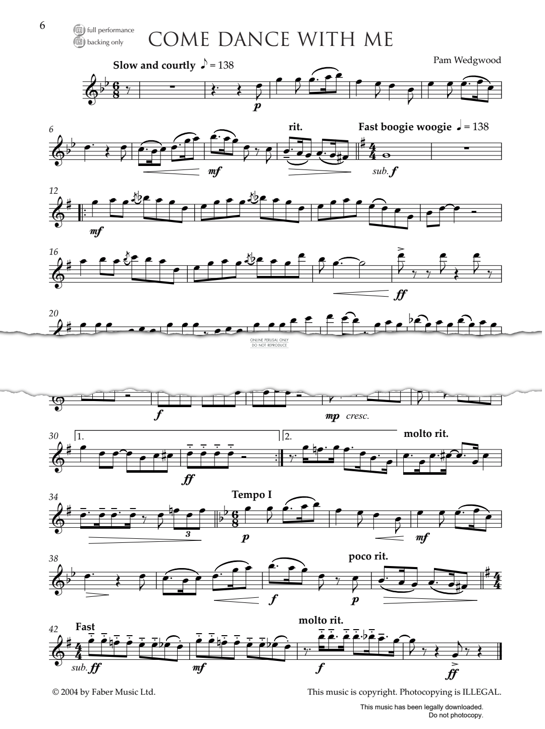 Produktgalerie: Seite 1 von 1 Come Dance With Me, Pam Wedgwood, Klarinette, Klavier