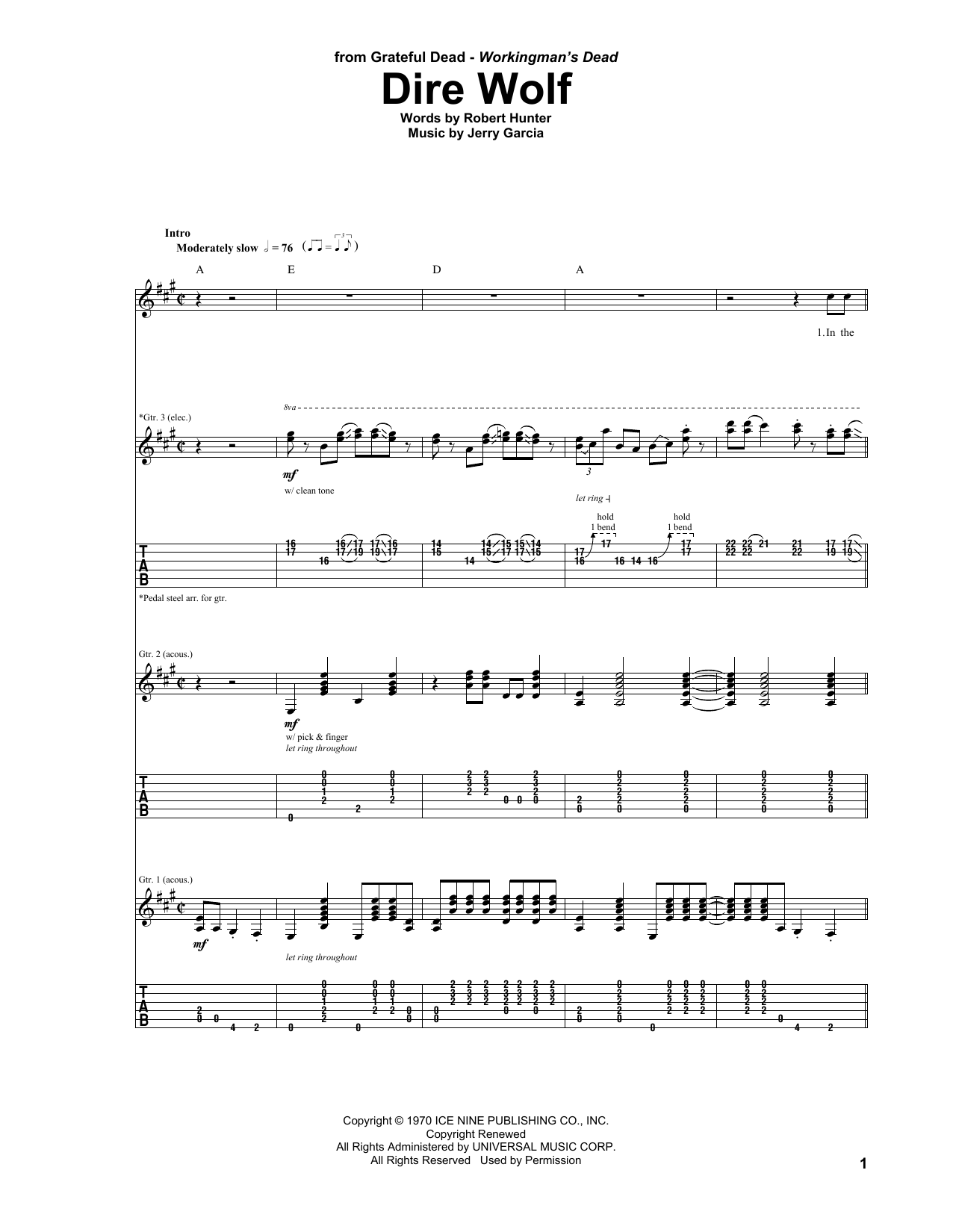 Product picture to:  Dire Wolf - Grateful Dead