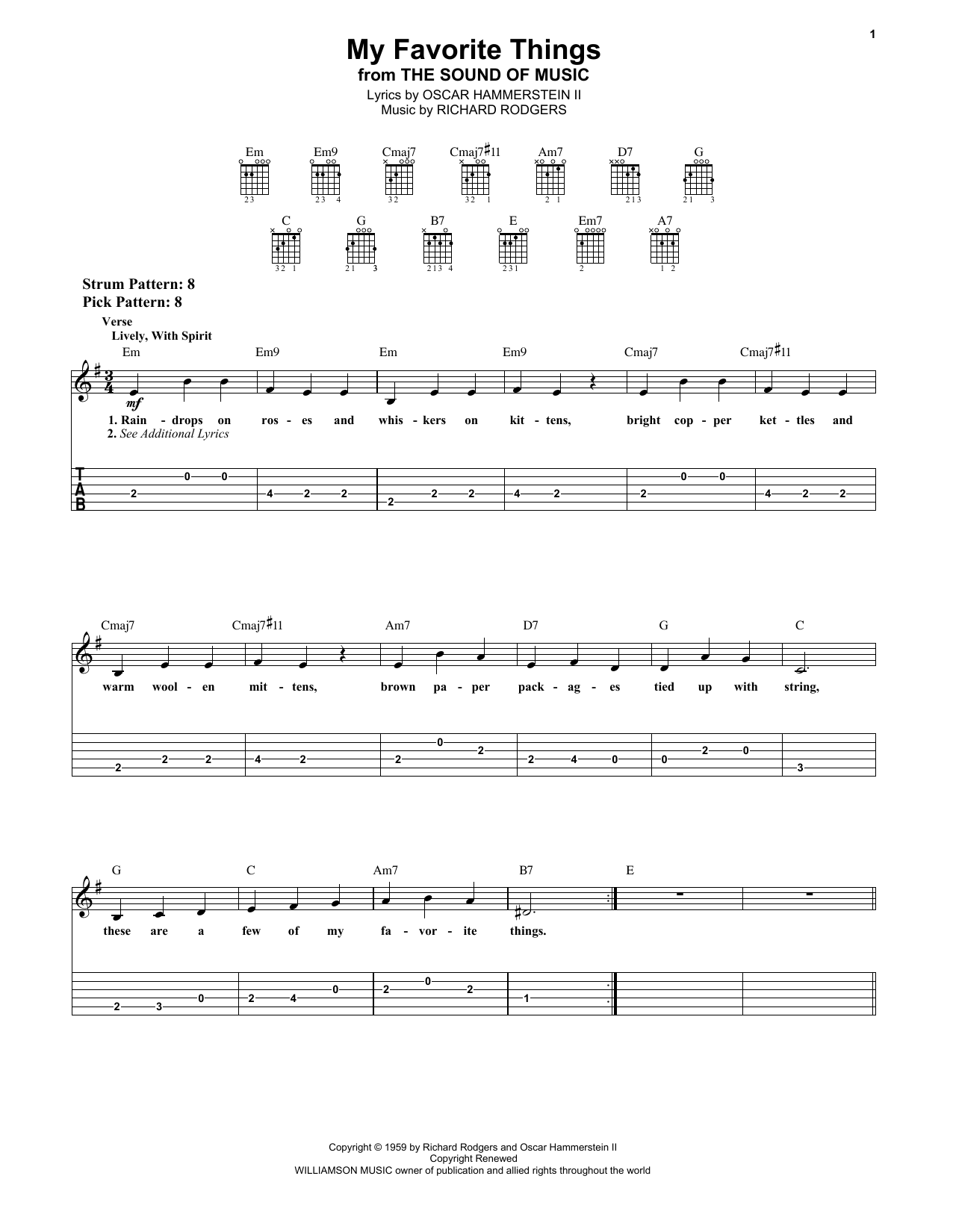 Product gallery: Page 1 of 1 My Favorite Things, Rodgers & Hammerstein