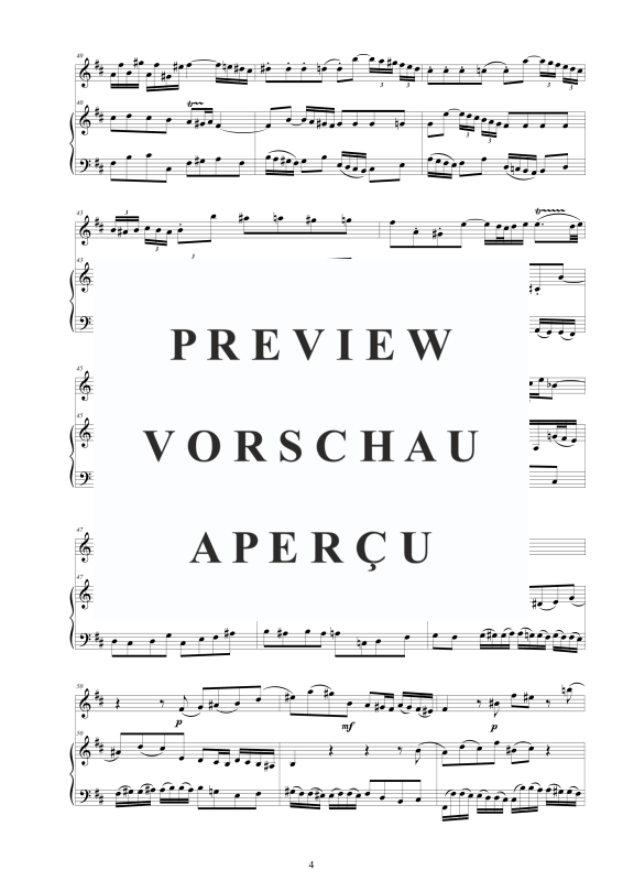 Product gallery: Page 5 of 11 Flöten Sonate Nr. 1 in H-Moll BWV 1030, , Flute and Harpsichord/Piano