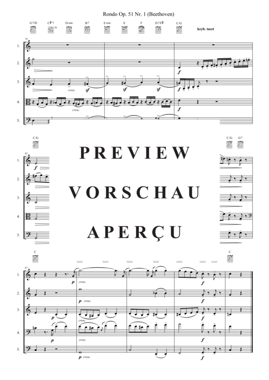 Produktgalerie: Seite 9 von 21 Rondo Opus 51 Nr. 1 , , (Quintett flexible Besetzung)
