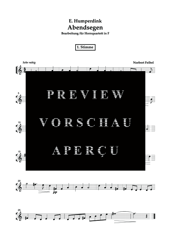 gallery: Abendsegen, , (Horn Quartett)