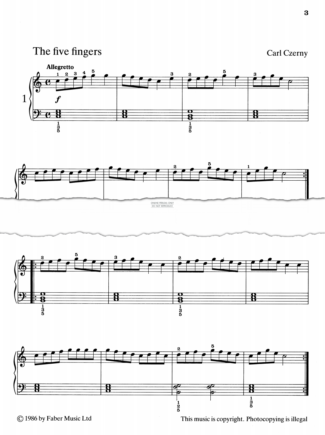 Product gallery: Page 1 of 1 The Five Fingers, Carl Czerny