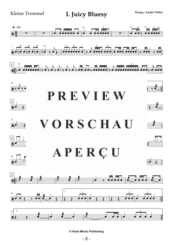 Produktgalerie: Seite 10 von 11 5 Ensemble Stücke für drei Percussion Spieler, , Perkussion Ensemble Trio