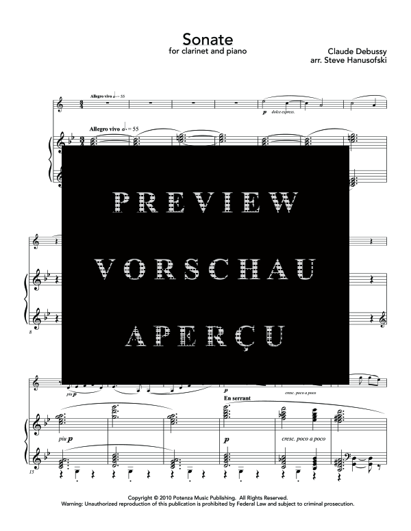 Product gallery: Page 5 of 11 Sonate in G minor, , (clarinet in Bb and piano)