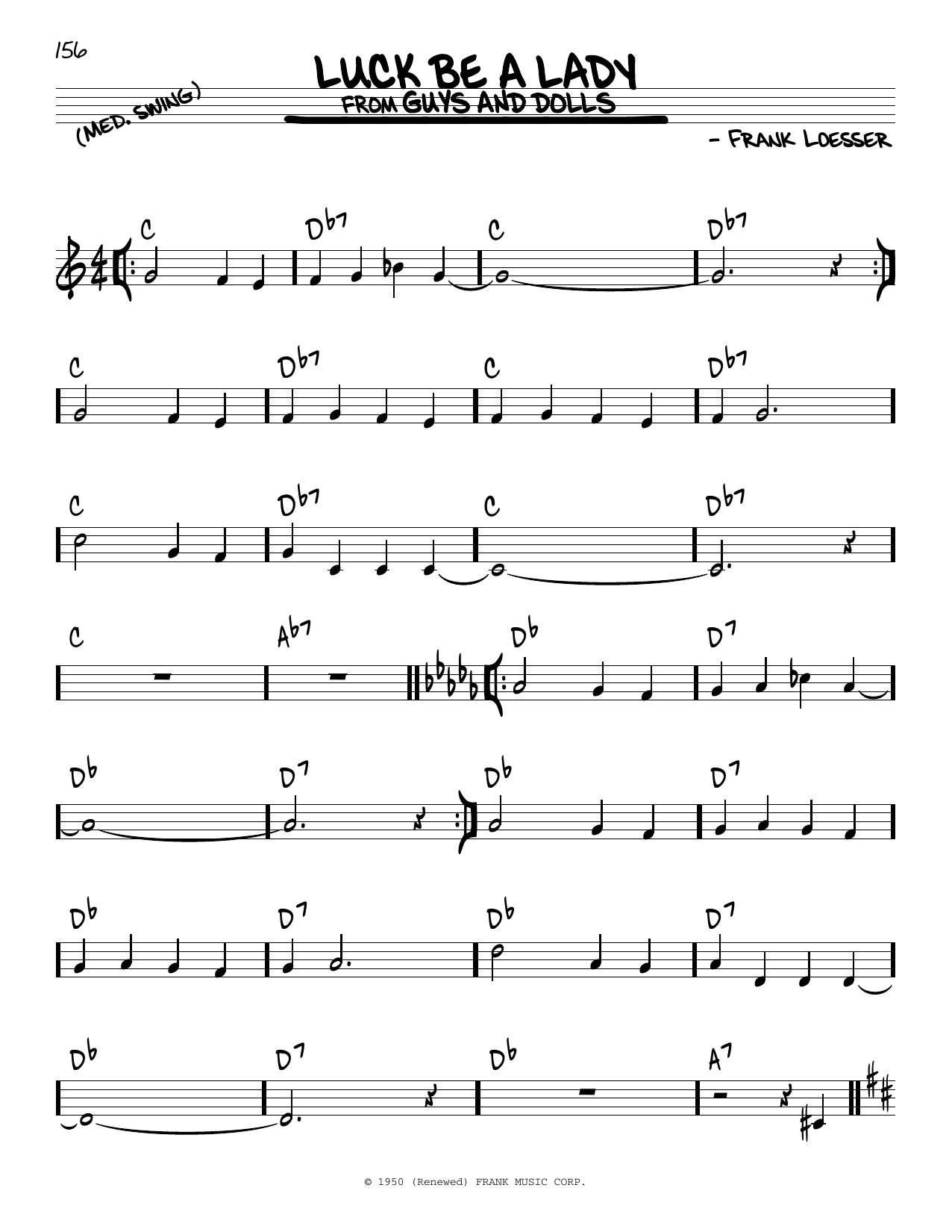 Product picture to:  Luck Be A Lady - Frank Loesser