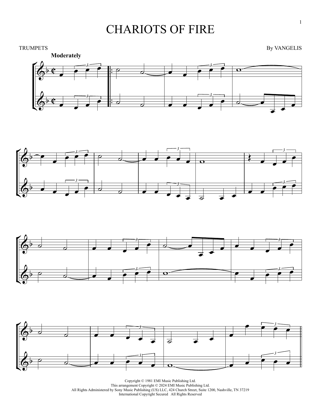 Produktgalerie: Seite 1 von 1 Chariots Of Fire, Vangelis, Trompete