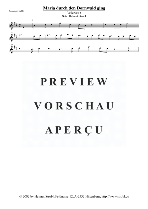 gallery: Maria durch den Dornwald ging, , Saxophonquintett AATTB