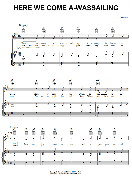 Product gallery: Page 1 of 1 Here We Come A-Wassailing, Traditional