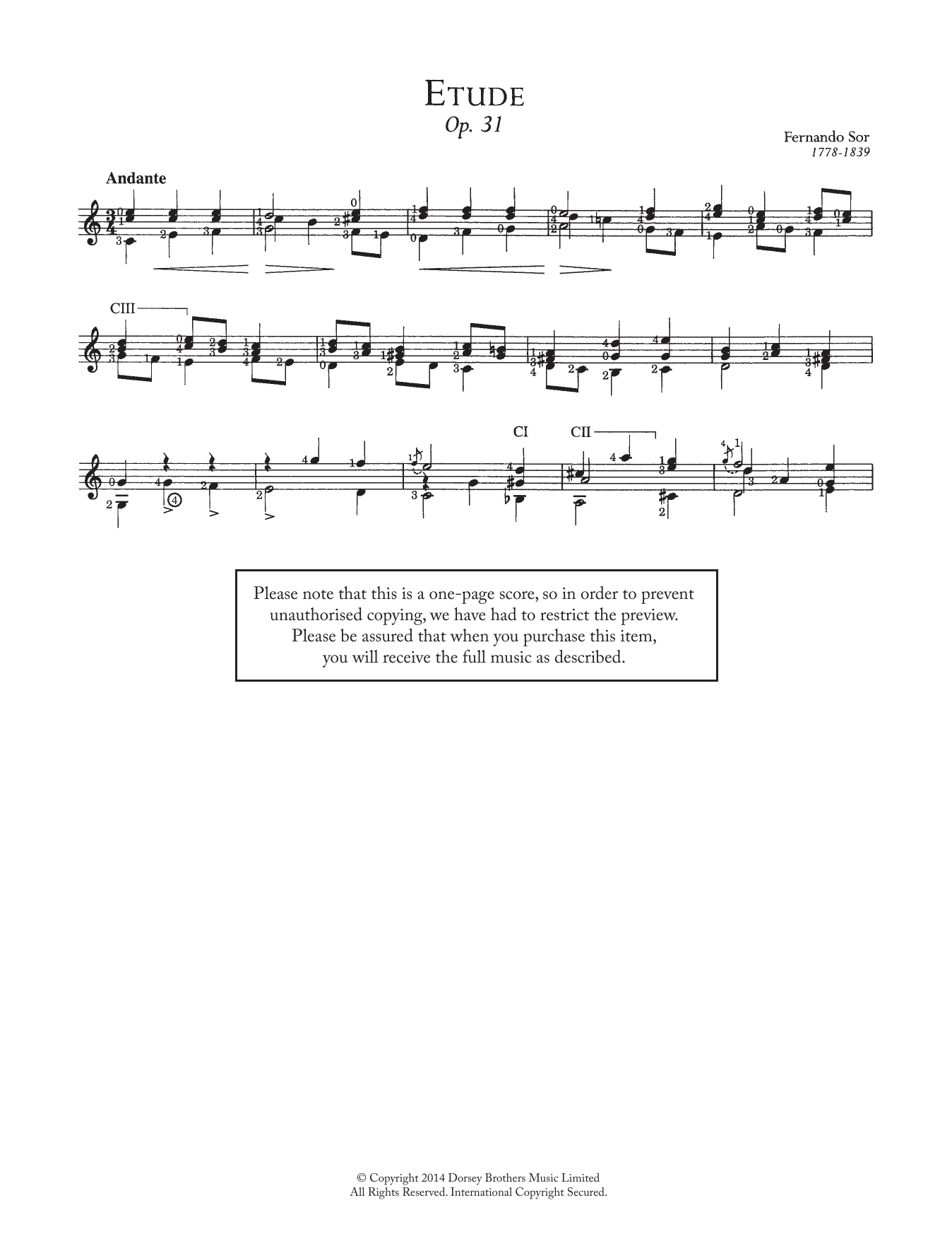 Produktbild zu: Etude, Op.31