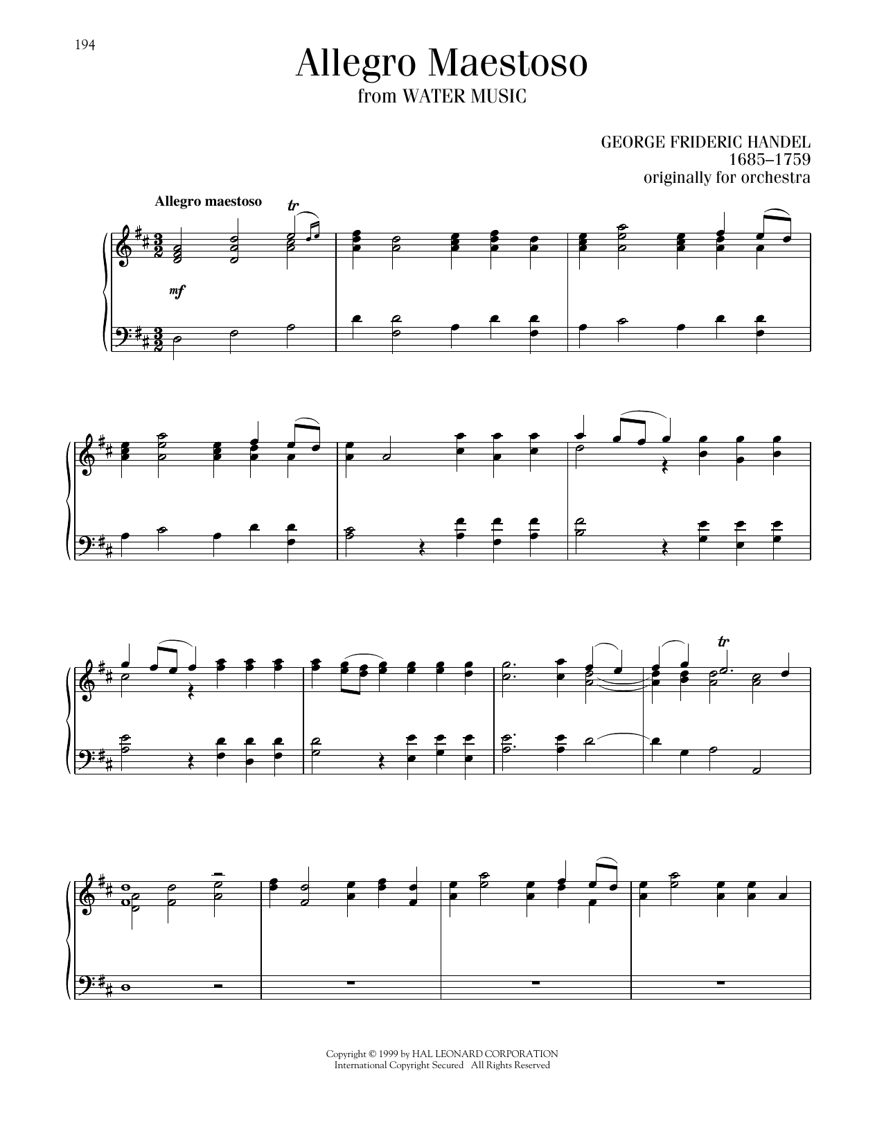 Produktbild zu: Allegro Maestoso