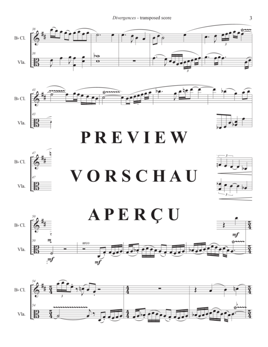Product gallery: Page 7 of 21 Divergences , , (clarinet and viola)