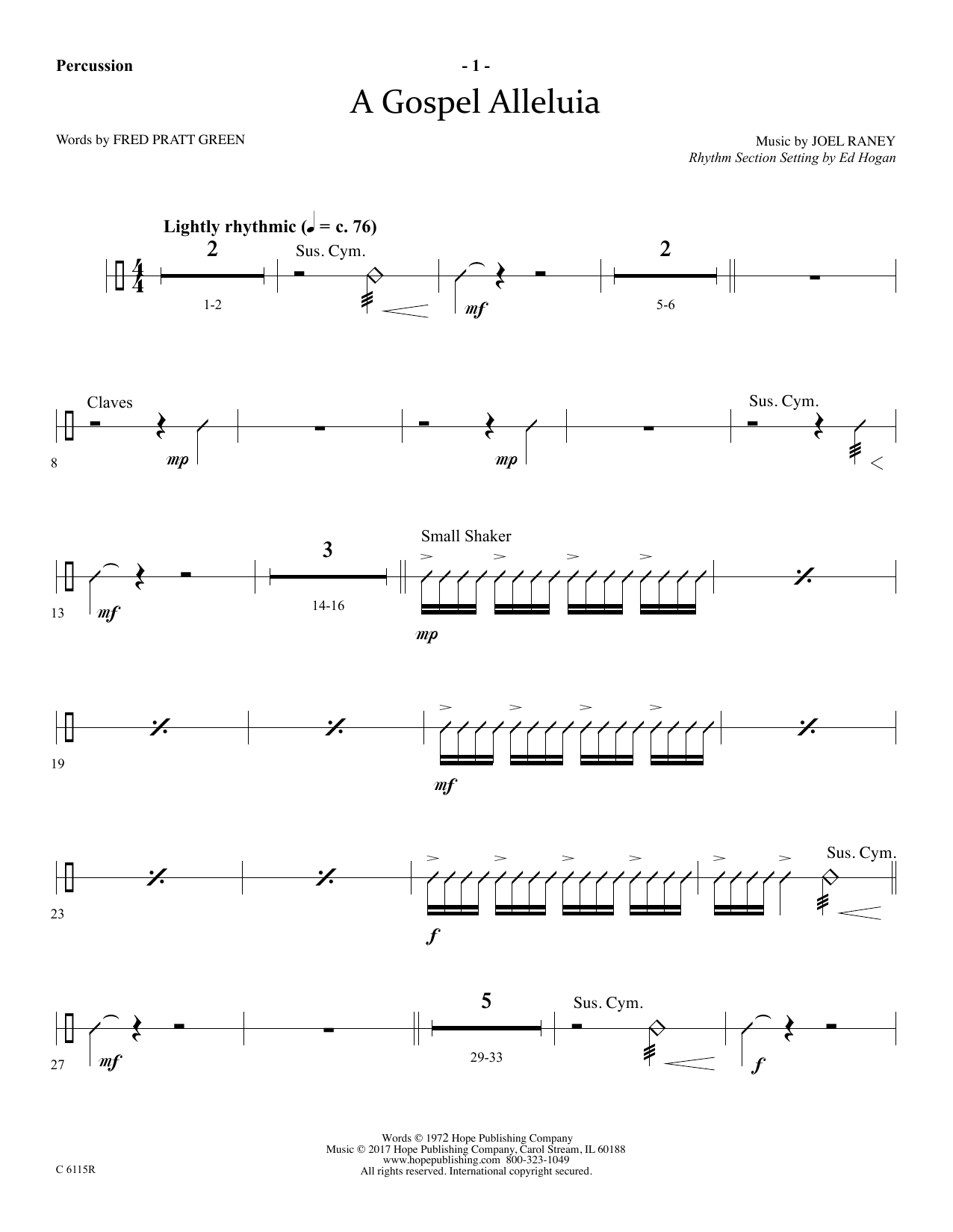 Produktgalerie: Seite 1 von 1 A Gospel Alleluia - Percussion, Ed Hogan, Chor