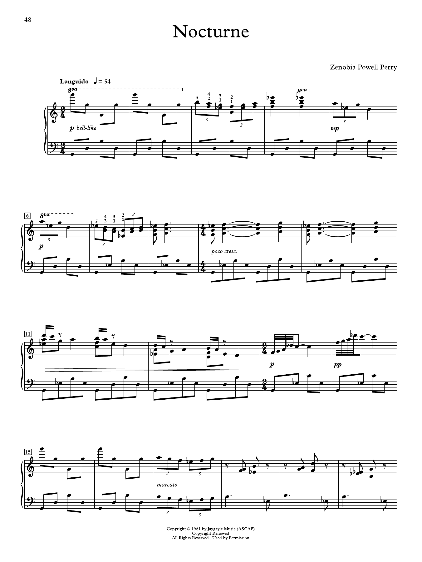 Produktgalerie: Seite 1 von 1 Nocturne, Zenobia Powell Perry, Klavier