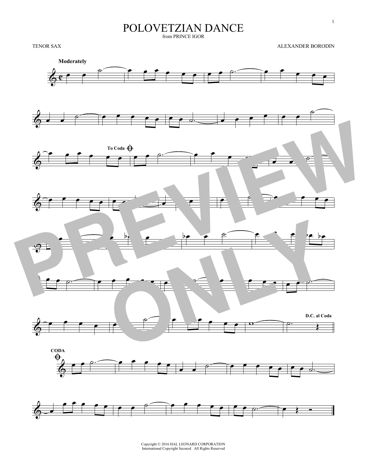 Product gallery: Page 1 of 1 Polovetsian Dances, Alexander Borodin