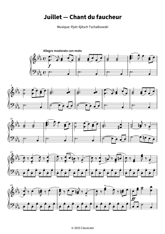 Product gallery: Page 1 of 5 Juillet - Chant du faucheur - version simplifiée, , Piano Solo