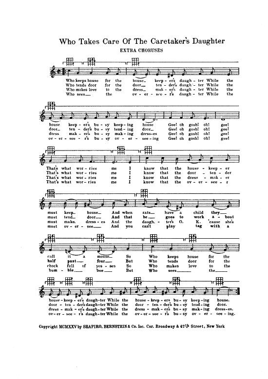 Produktbild zu: Who Takes Care Of The Caretaker's Daughter (While The Cartaker's Busy Taking Care) Popular Standard