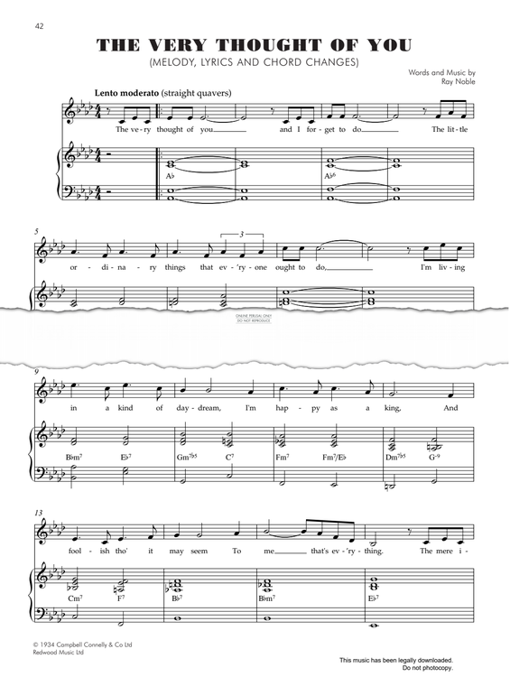 Produktgalerie: Seite 1 von 1 The Very Thought Of You, Ray Noble, Gesang, Klavier