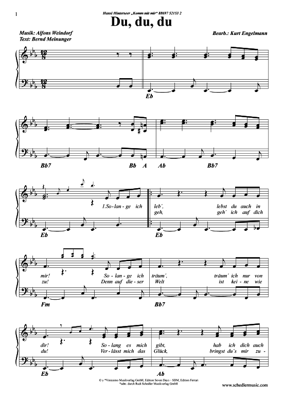 Produktbild zu: Du Du Du Hansi Hinterseer