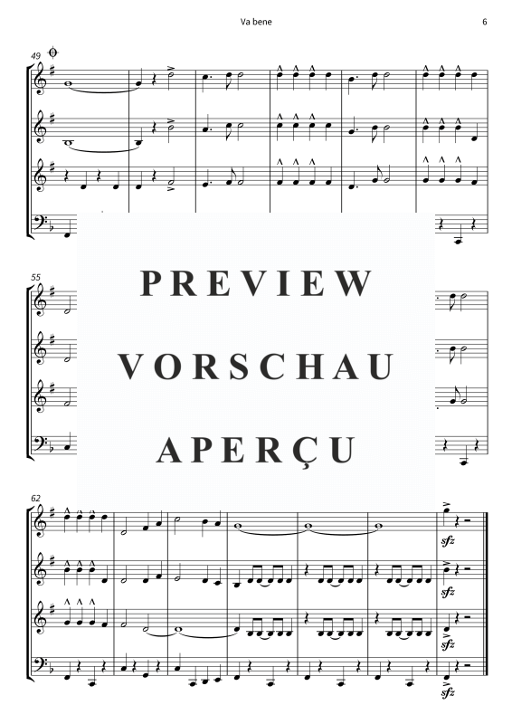 Product gallery: Page 8 of 11 Va bene, Peter Kraus, (Woodwind Quartet)