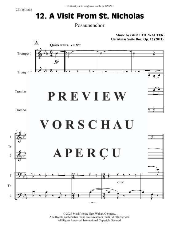 Produktgalerie: Seite 2 von 9 A Visit From St. Nicholas, , Posaunenchor