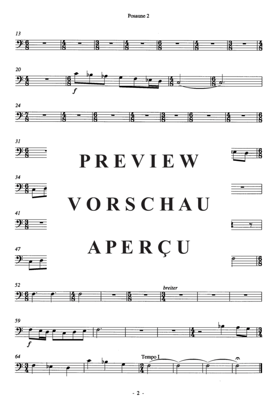 Produktgalerie: Seite 4 von 5 Concertino , , (Blechbläserquintett + Orgel) Posaune 2